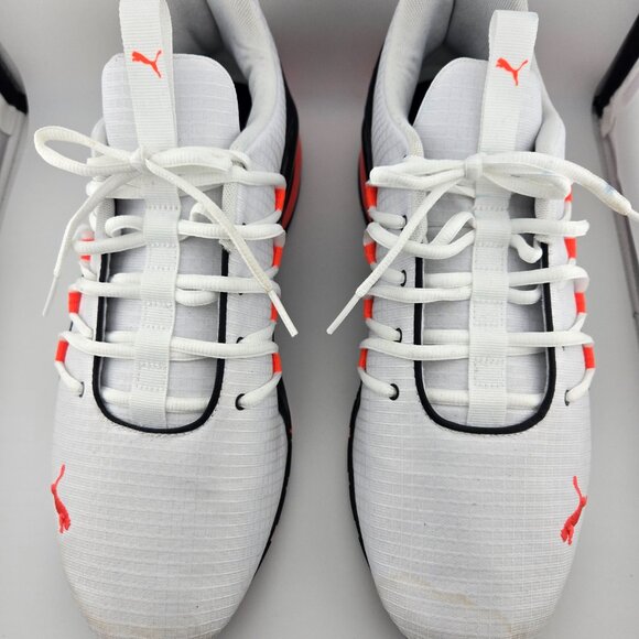 🔥 Puma Men’s Axelion Rip Training Sneakers | Size 12 | White/black/orange - Picture 2 of 13